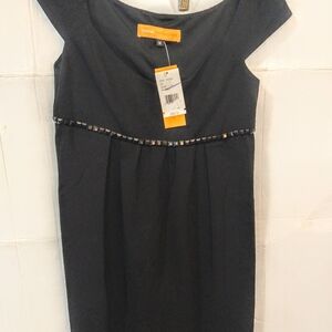 Designer beaded empire waist short jumper dress